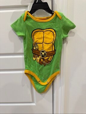 Nickelodeon Green and Yellow Turtle Shell Bodysuit One-Piece